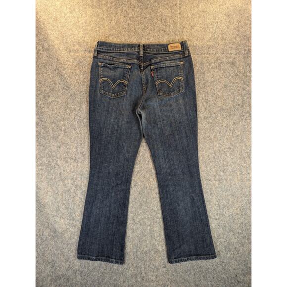 Levi's 515 Jeans 10M Women's 30x32 Bootcut Blue Cotton Mid-Rise Flared Dark Wash - Picture 7 of 10
